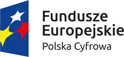 Logo: Fundusze Europejskie. Wiedza, Edukacja, Rozwój